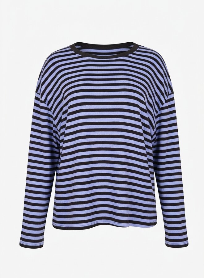 Longsleeve gestreept bruin blauw