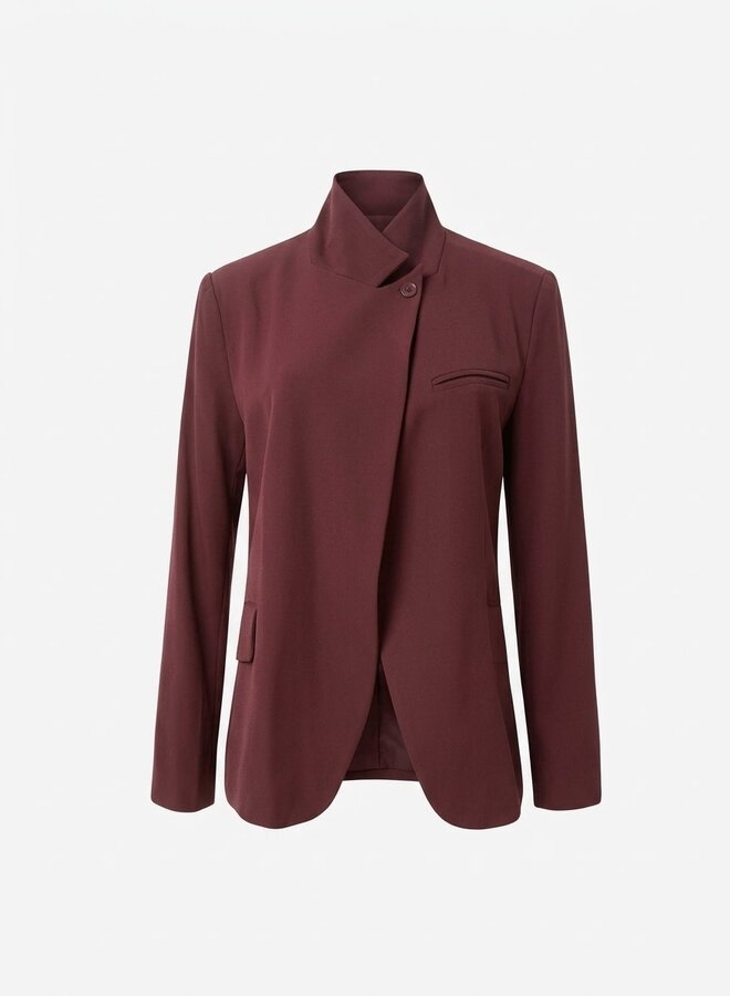 Moderne blazer Zora chocolade bordeaux rood
