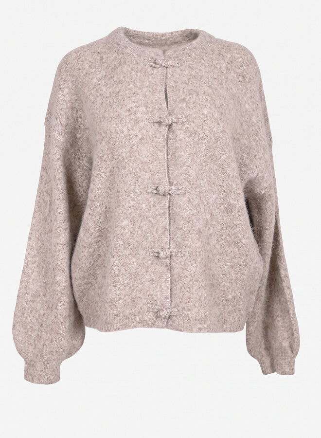 Zacht vest brandebourg beige