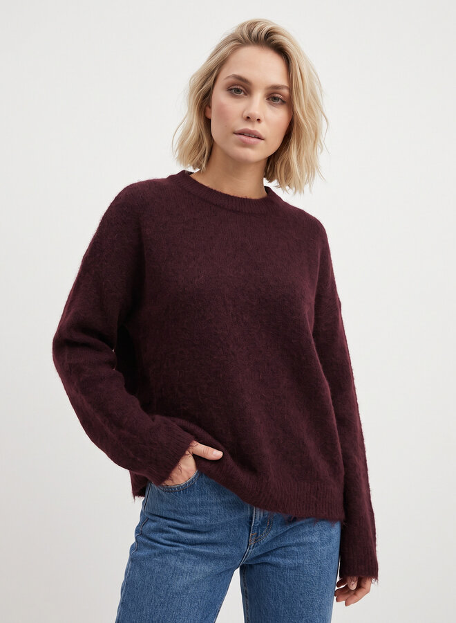 Oversized trui Fay burgundy rood
