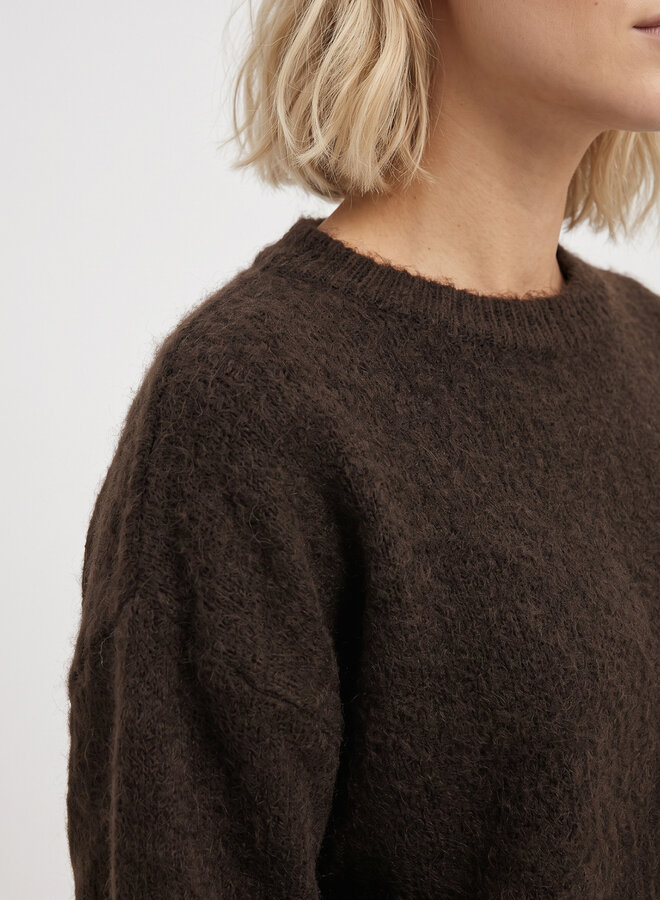 Oversized trui Fay chocolade bruin