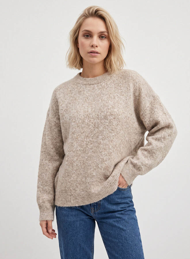 Oversized trui Fay camel