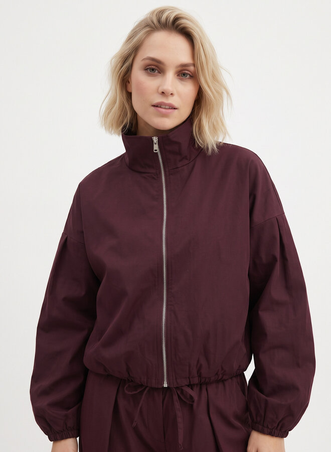 Low-waist ballon broek bordeaux rood