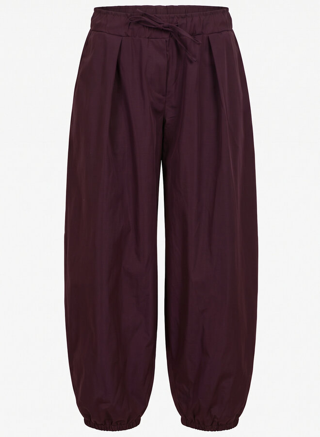 Low-waist ballon broek bordeaux rood