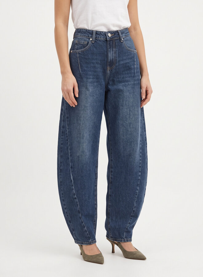 Ballon jeans extra tall dubbele naad blauw