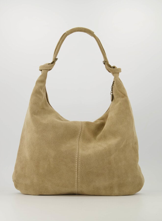 Shopper tas suede Suze sand