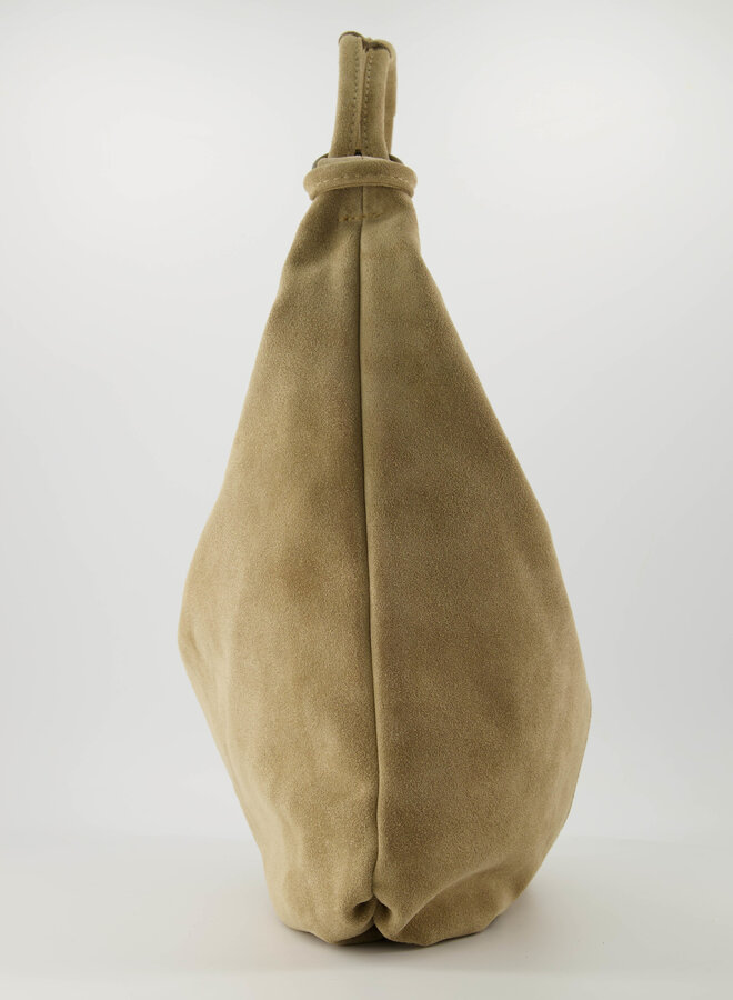 Shopper tas suede Suze sand