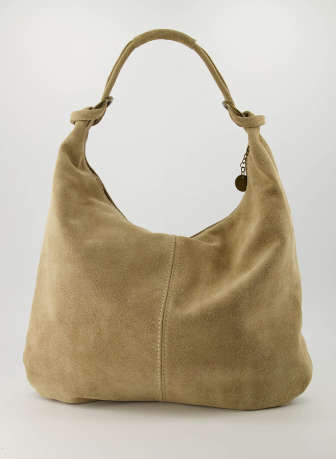 Shopper tas suede Suze sand