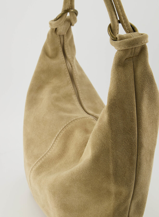Shopper tas suede Suze sand