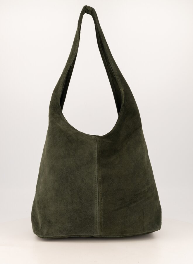 Shopper tas suede groen