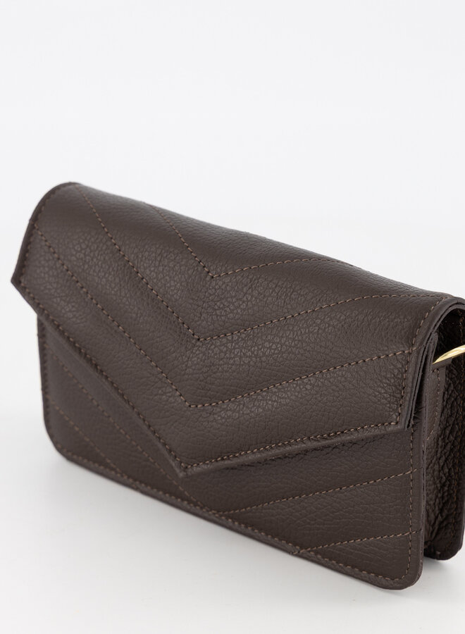 Leren tas Laurie donkerbruin
