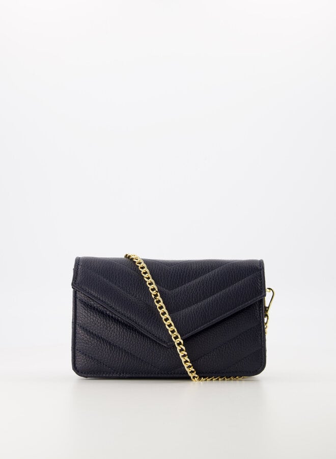 Leren tas Laurie donkerblauw