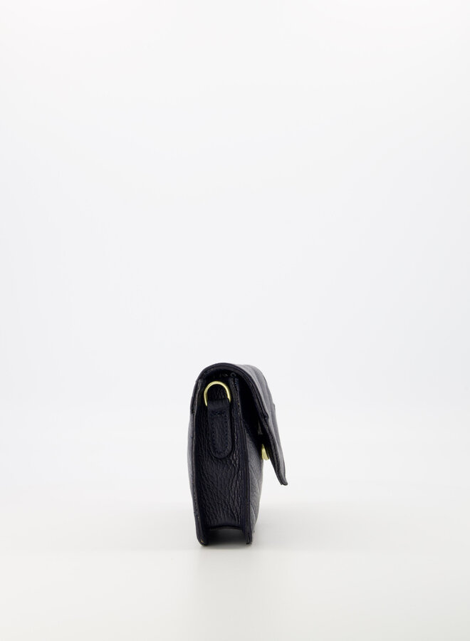 Leren tas Laurie donkerblauw