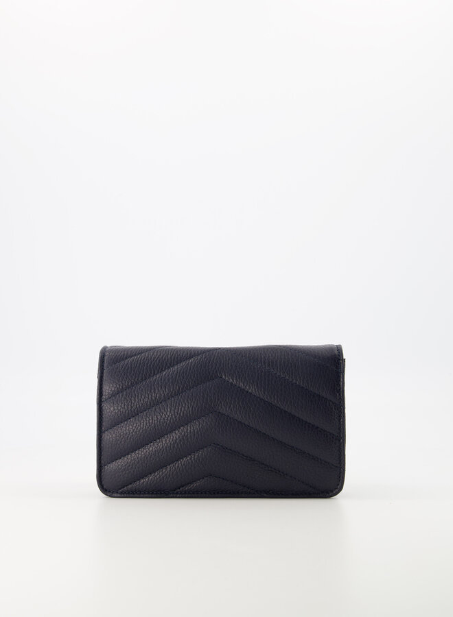 Leren tas Laurie donkerblauw
