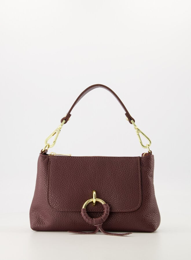 Leren schoudertas Cosa bordeaux rood
