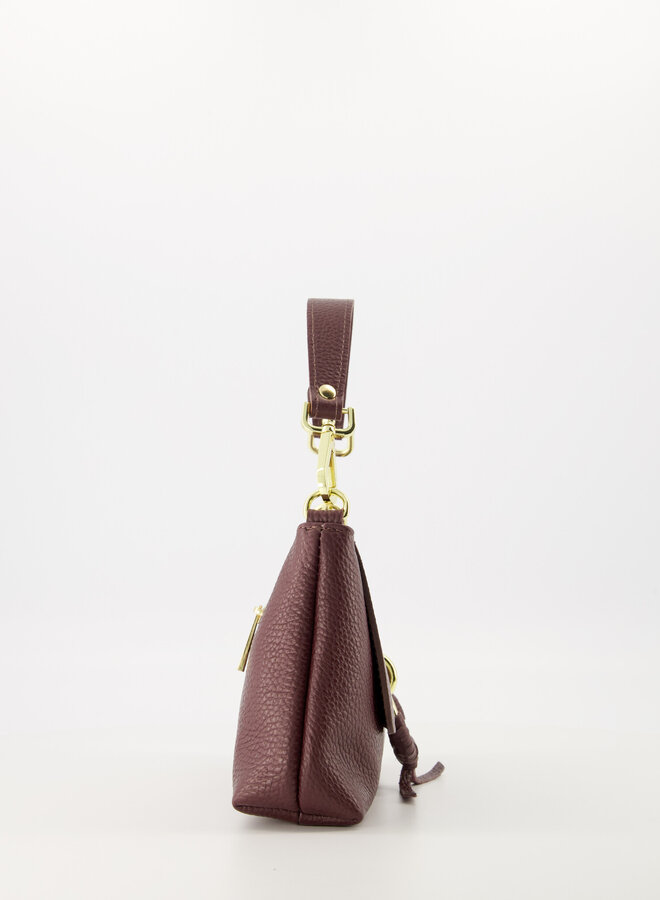 Leren schoudertas Cosa bordeaux rood