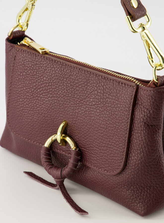 Leren schoudertas Cosa bordeaux rood