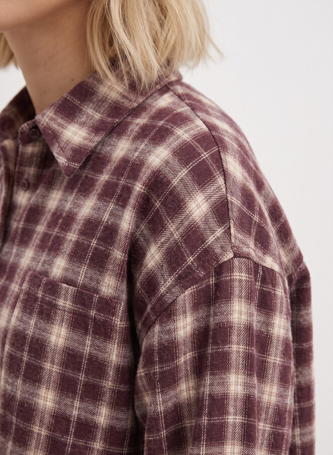 Lumberjack blouse Fay bordeaux rood