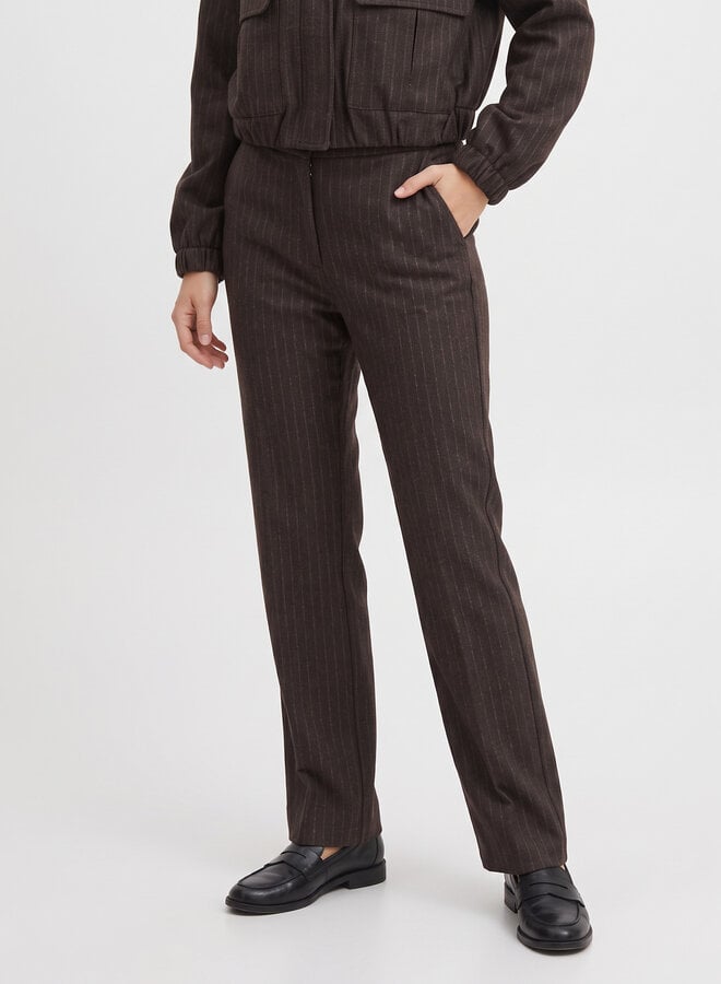 Pantalon pinstripe bruin