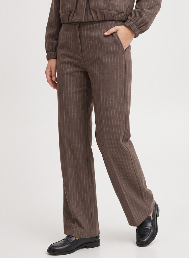 Pantalon pinstripe taupe