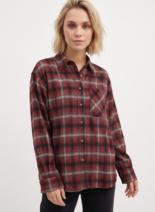 Lumberjack blouse burgundy rood