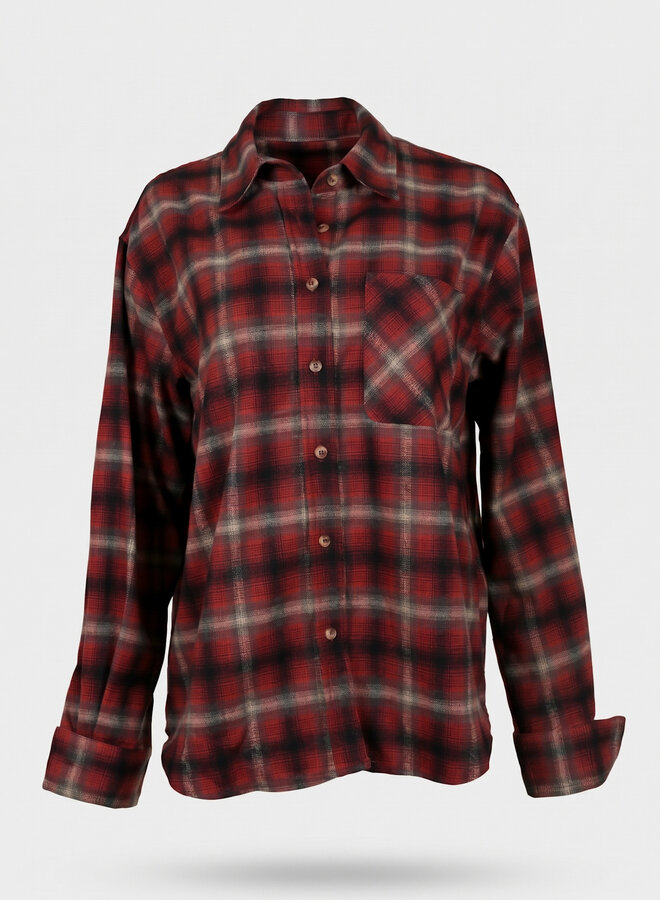 Lumberjack blouse burgundy rood