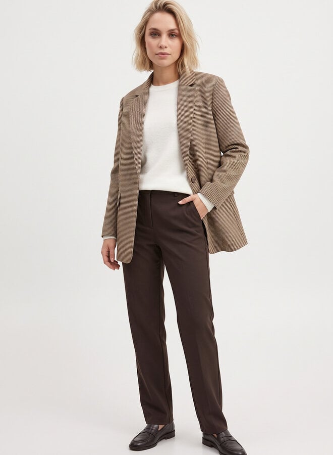 Oversized blazer pied beige