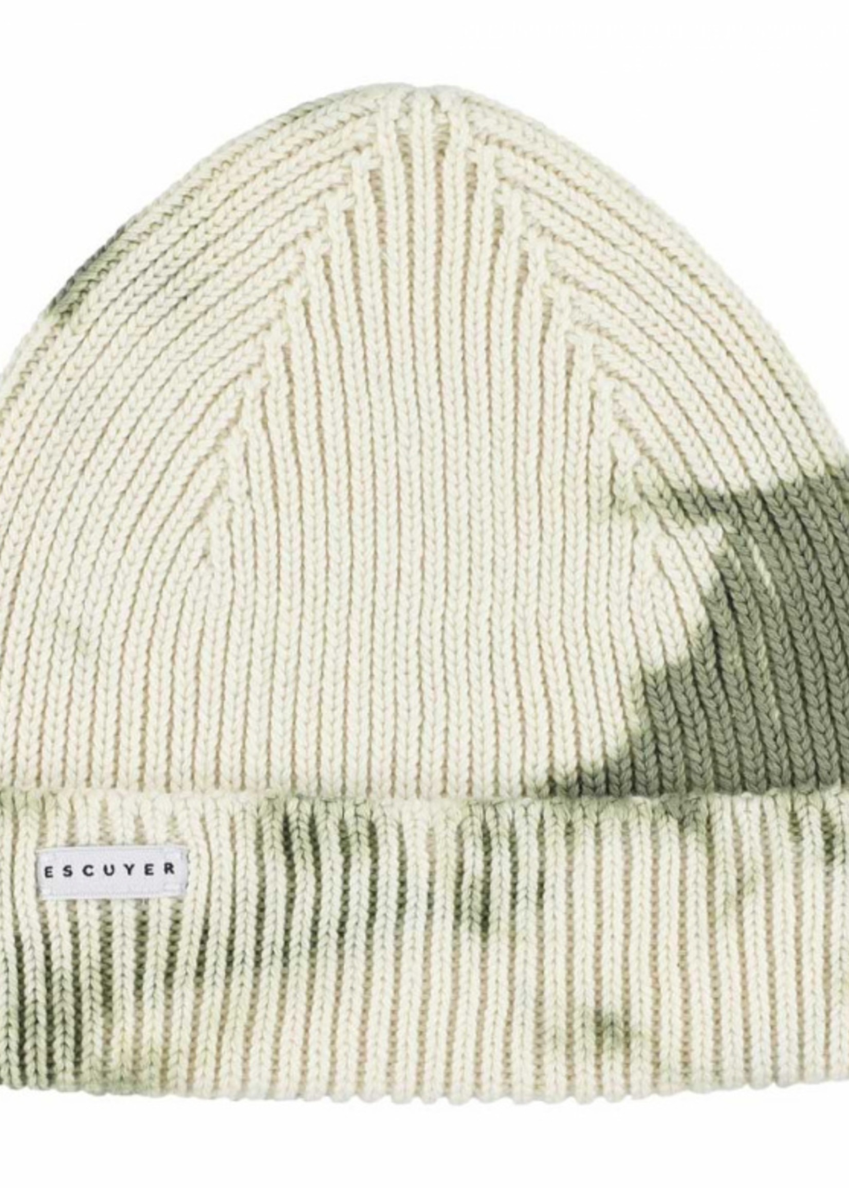 Escuyer Beanie tie dye - ecru/green