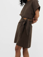 Club L'avenir Sayo chocolate - linen skirt