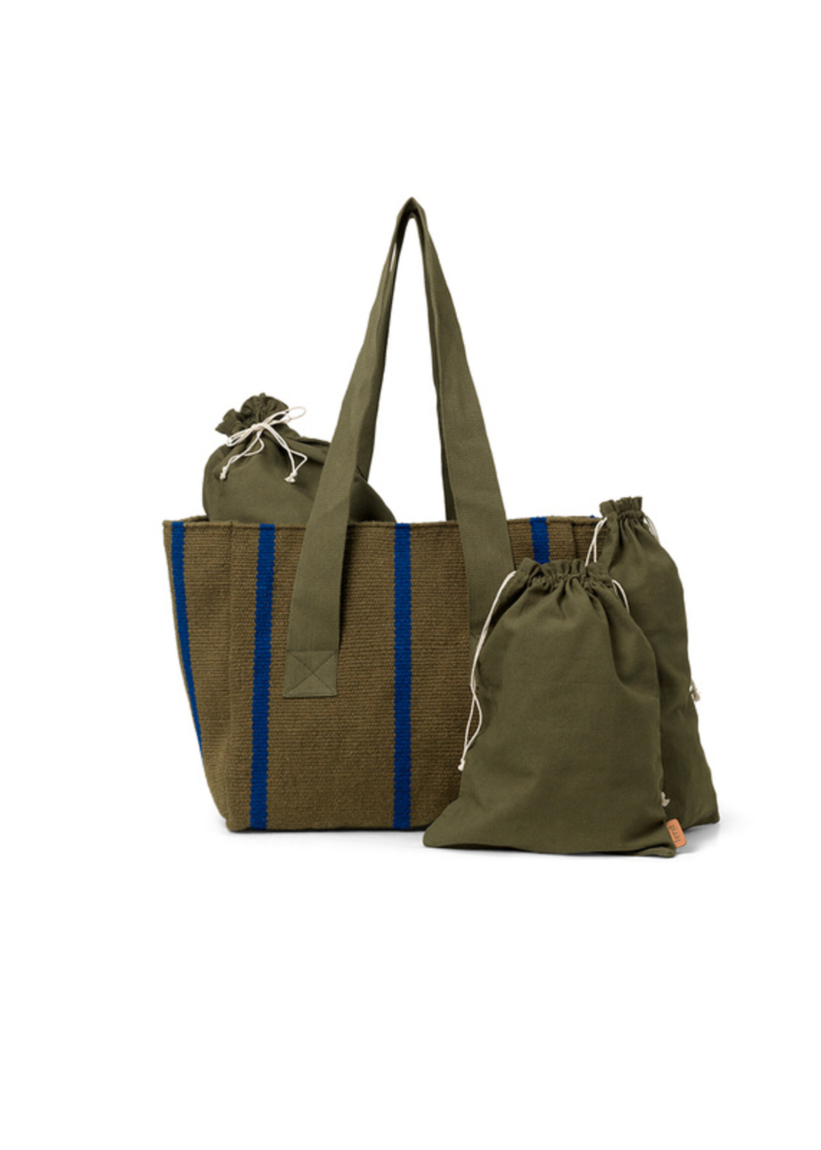 Ferm Picnic Bag - Olive/Bright Blue