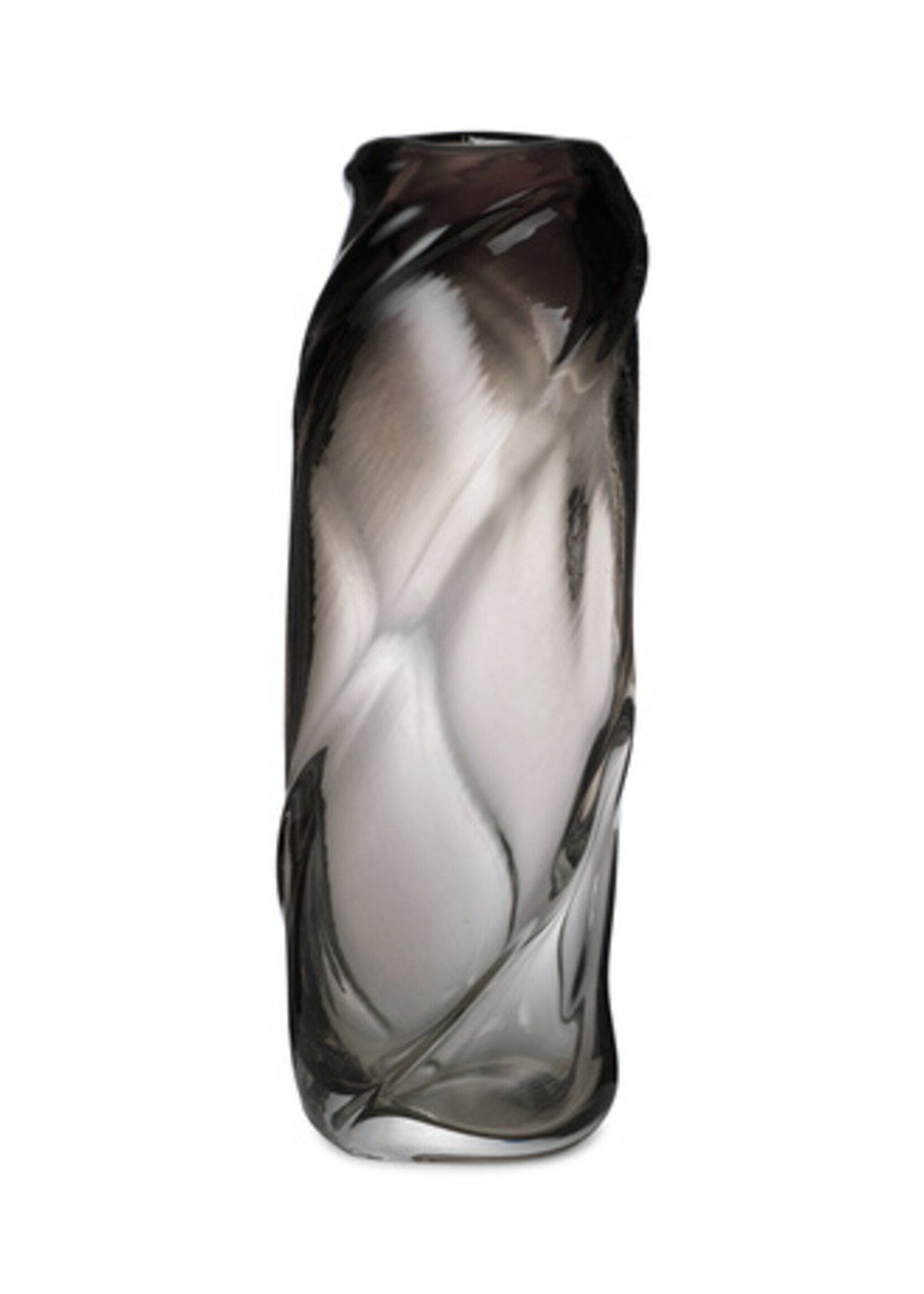 Ferm Water swirl vase - Tall - smoked grey