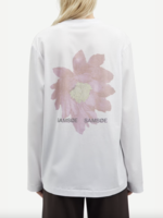 Samsøe Samsøe Sadove ls T-shirt - white blooming