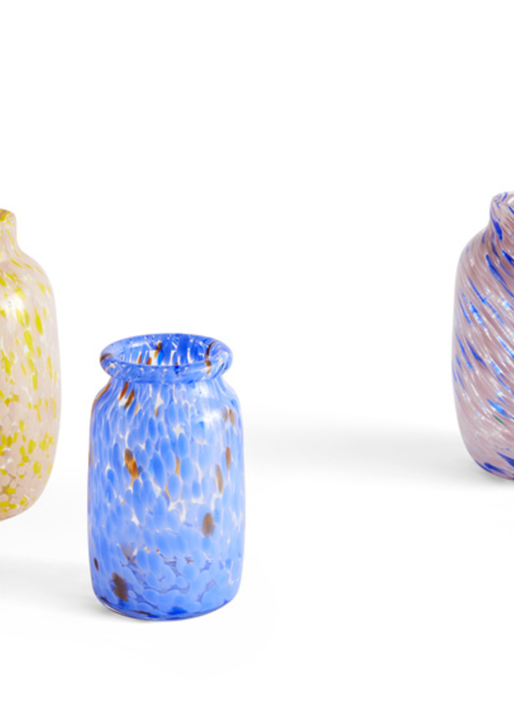 Hay Splash Vase Round-Large-Light pink and blue