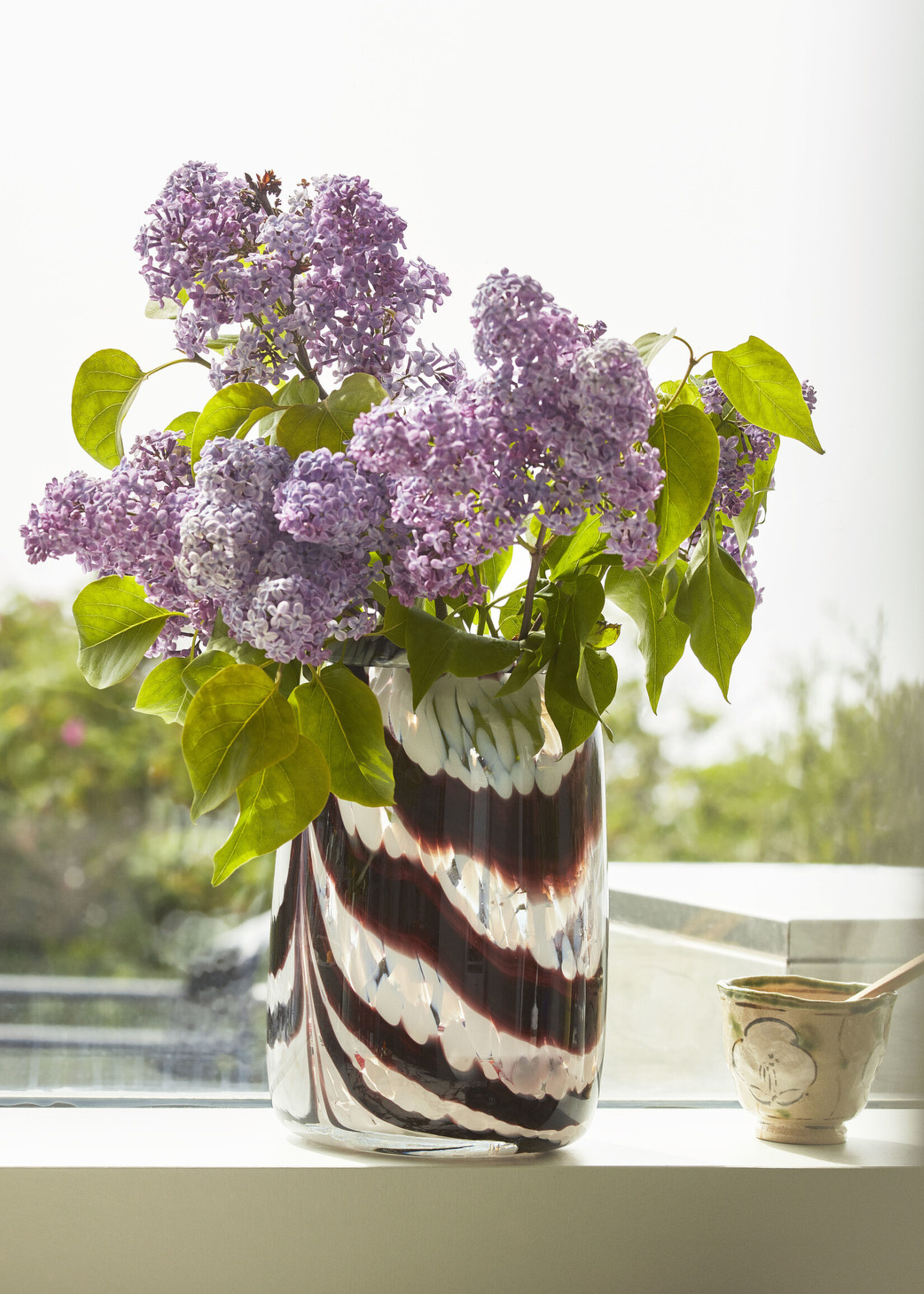 Hay Splash Vase Roll Neck-X-Small-Coffee and white