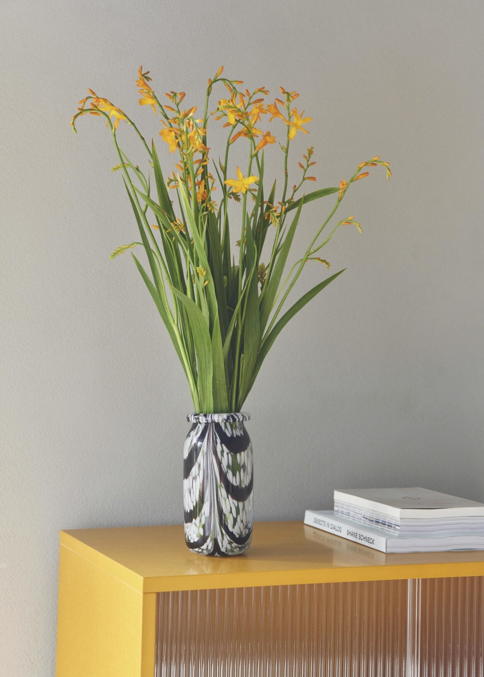 Hay Splash Vase Roll Neck-X-Small-Coffee and white