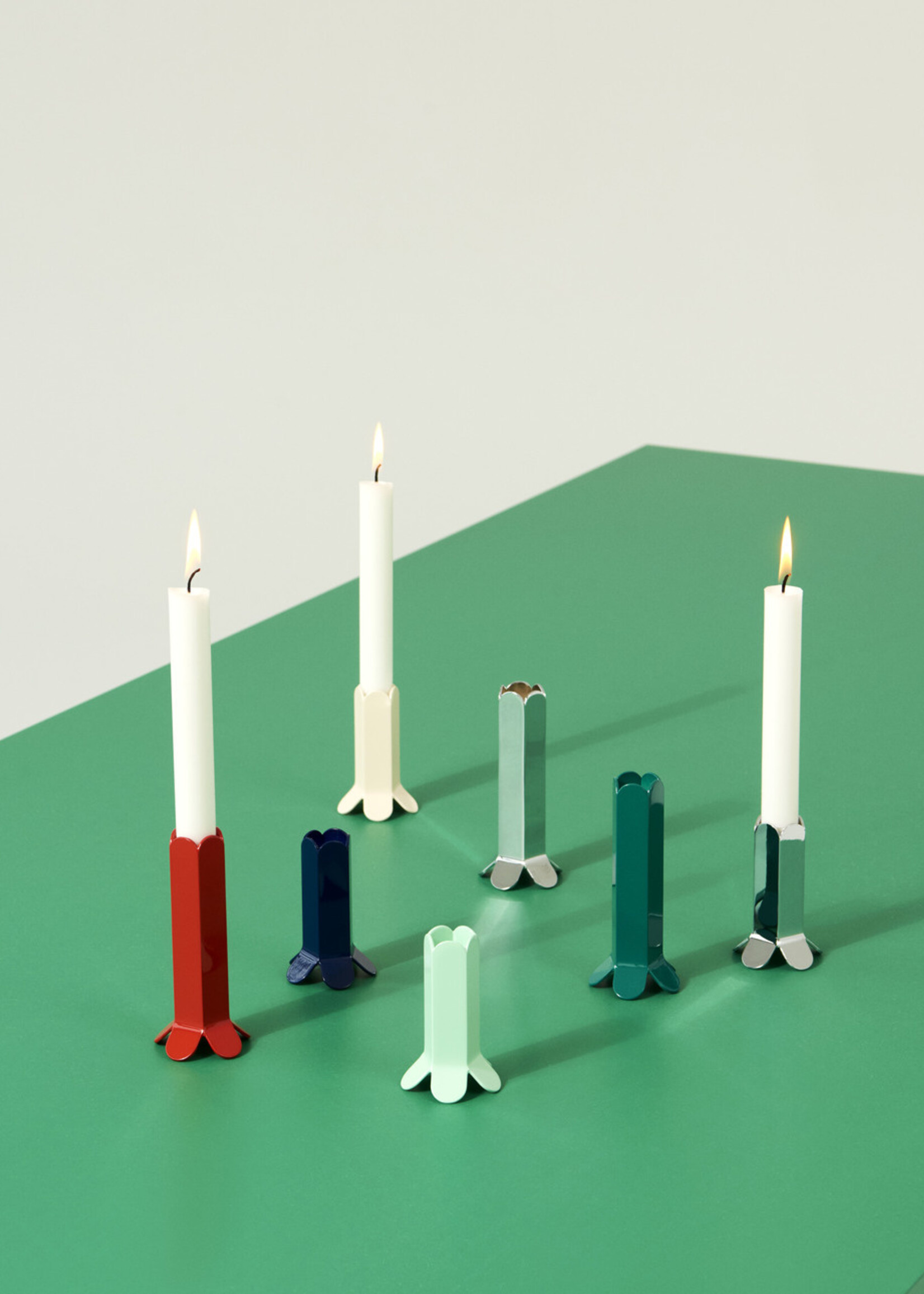 Hay Arcs Candleholder-Large-Red