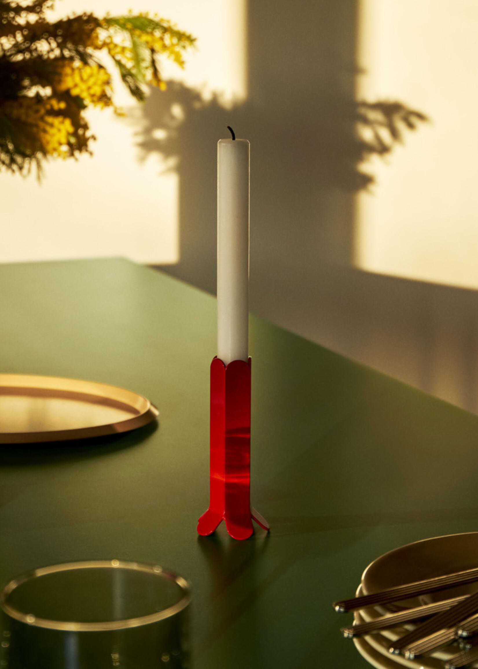 Hay Arcs Candleholder-Large-Red