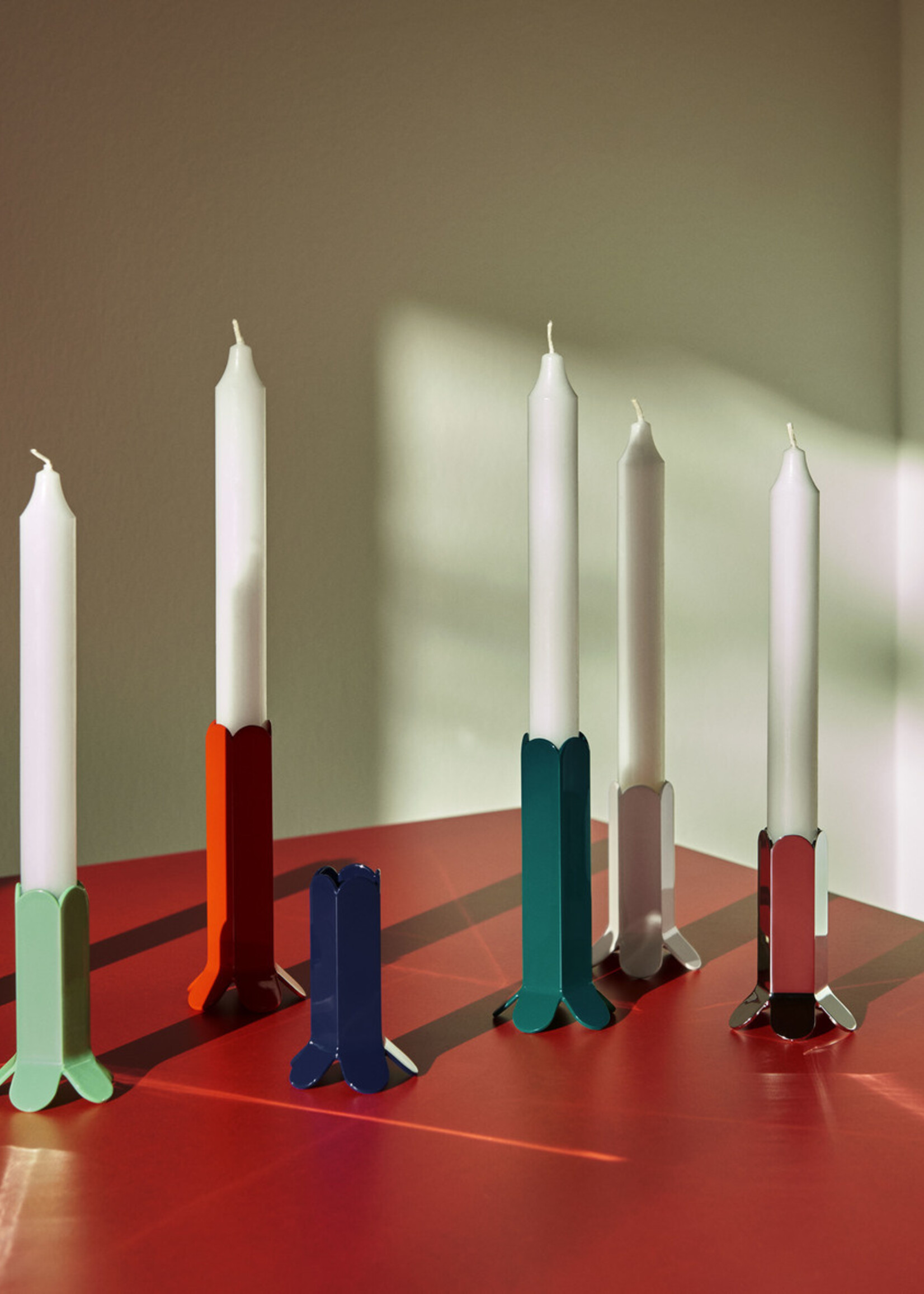 Hay Arcs Candleholder-Small-Dark Blue