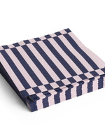 Hay Pattern Napkins-Light pink and dark blue pillar stripe