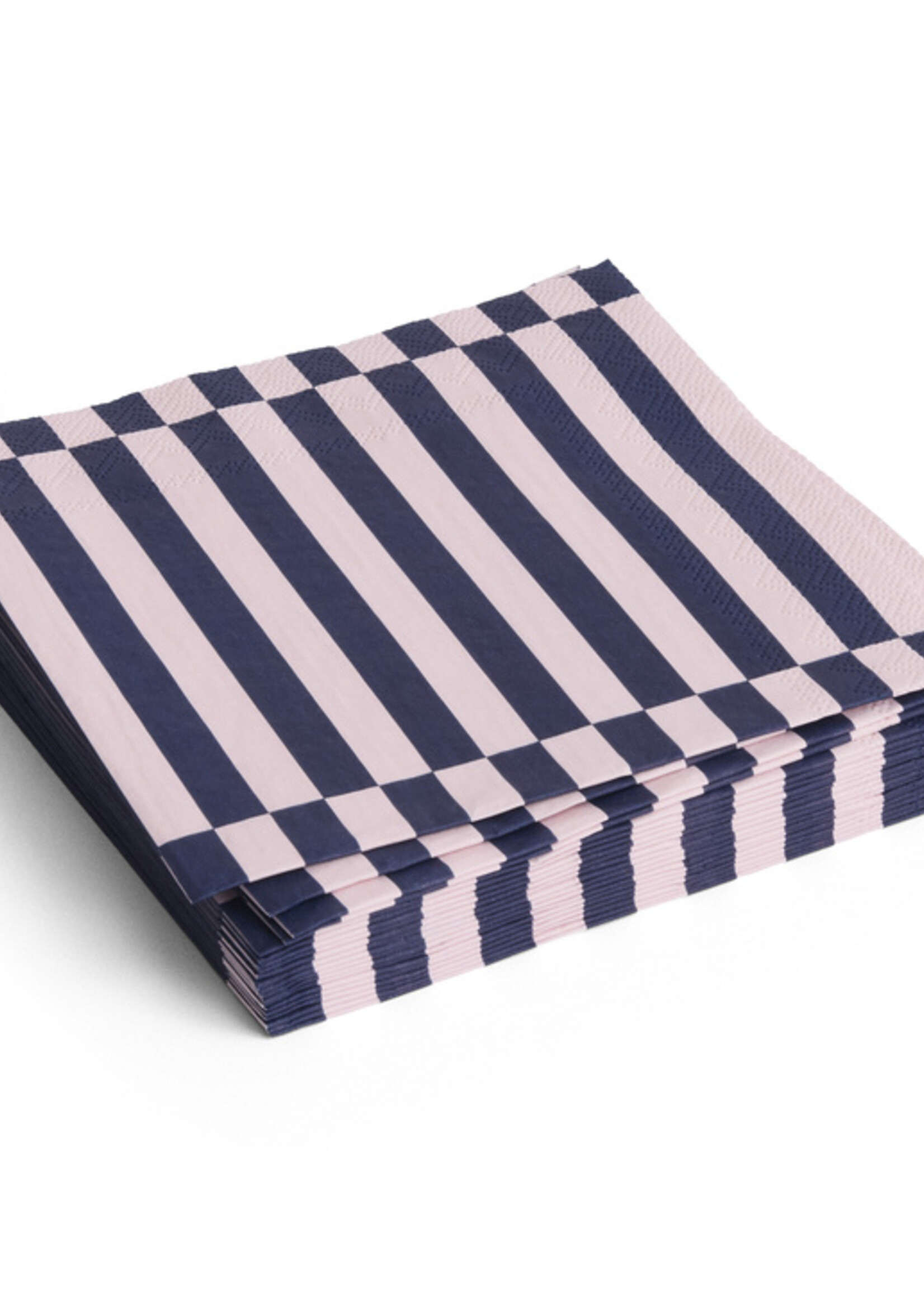 Hay Pattern Napkins-Light pink and dark blue pillar stripe