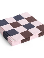 Hay Pattern Napkins-Light pink, bordeaux and black M check