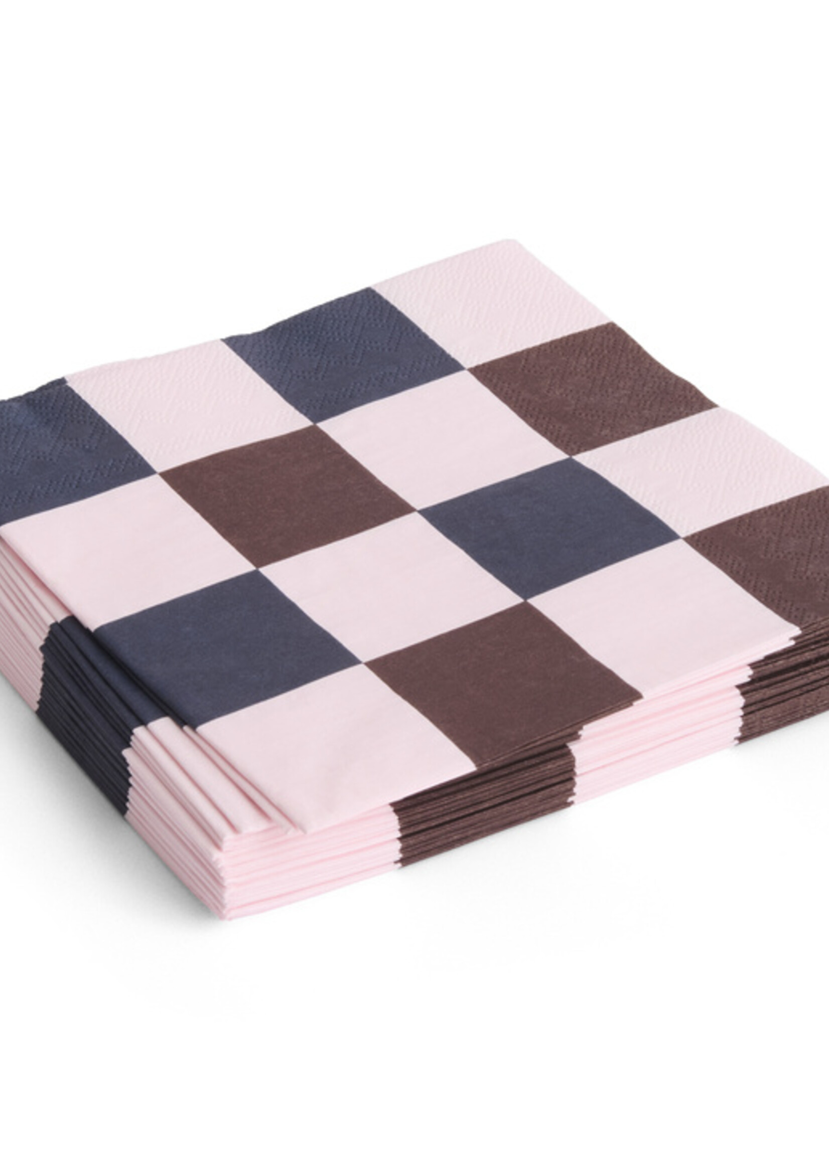 Hay Pattern Napkins-Light pink, bordeaux and black M check