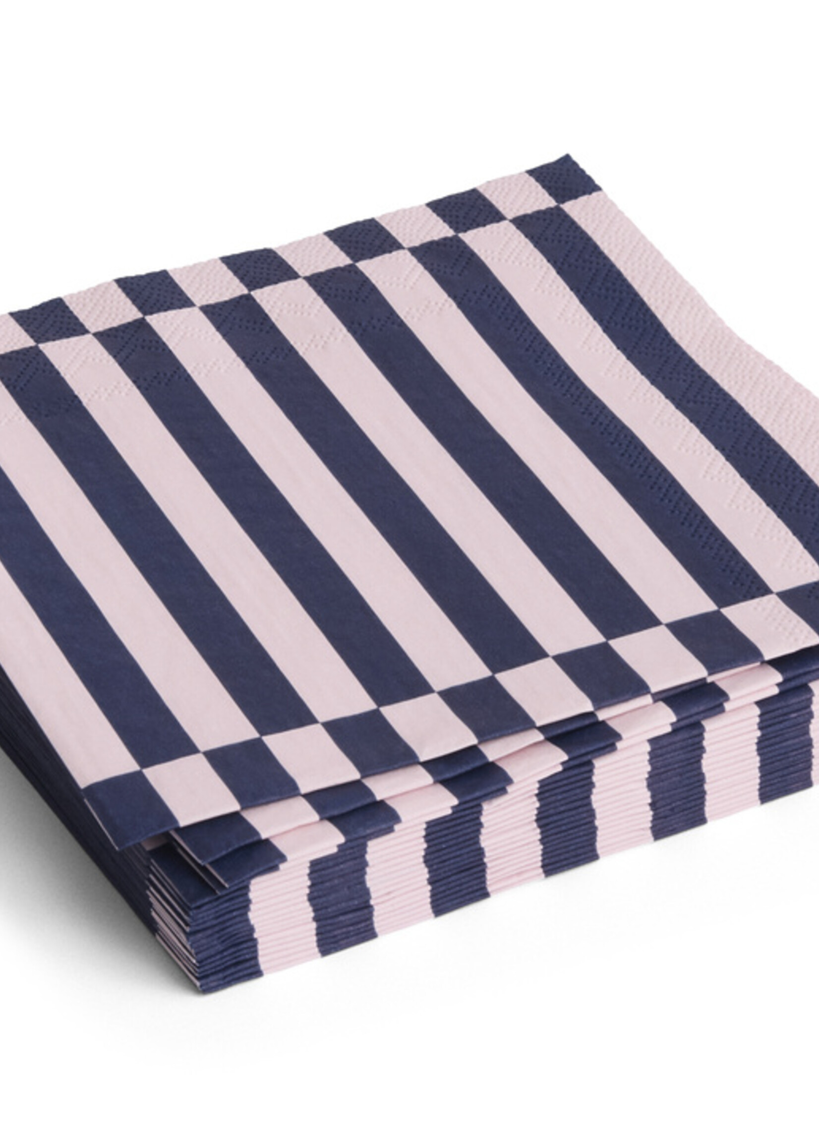 Hay Pattern Napkins-Light pink and dark blue pillar stripe