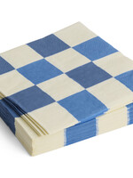 Hay Pattern Napkins-Off-white and blues M check