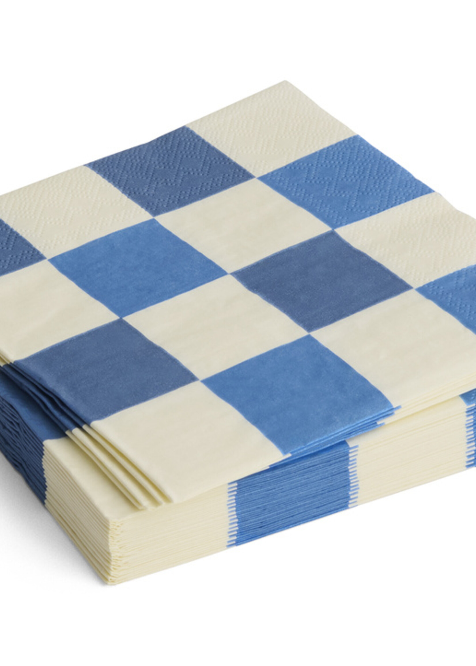 Hay Pattern Napkins-Off-white and blues M check
