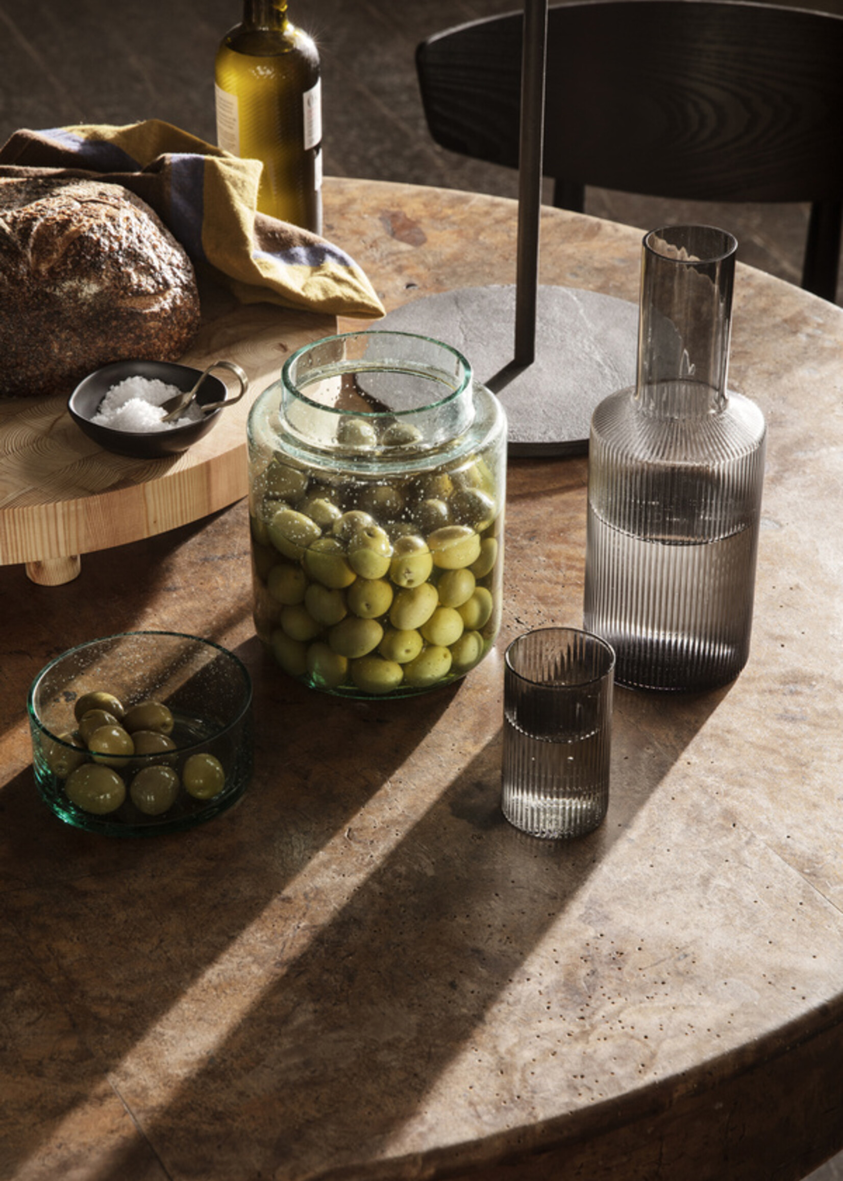 Ferm Ripple Carafe - Smoked Grey