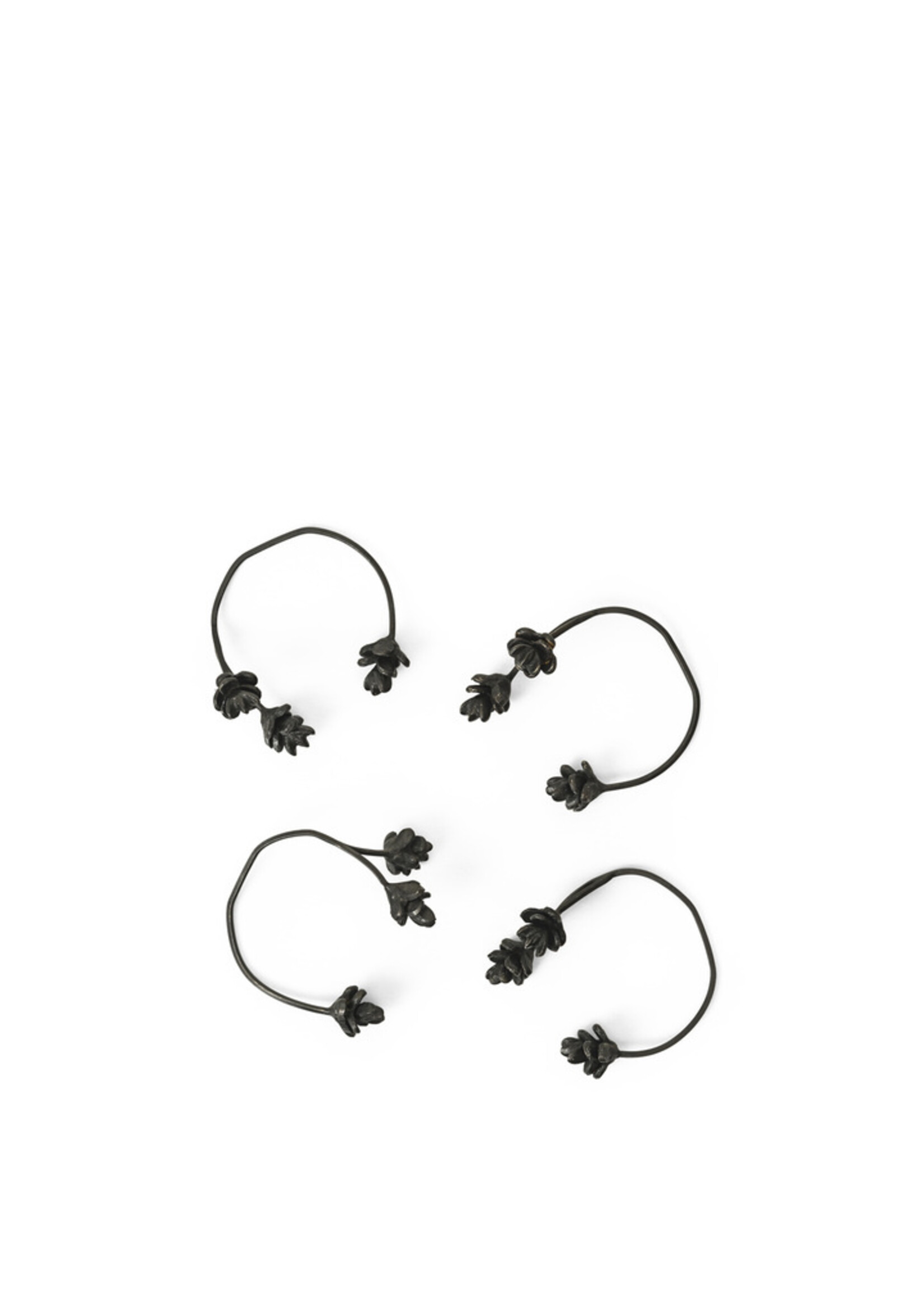Ferm Forest napkin rings - set of 4 - Black