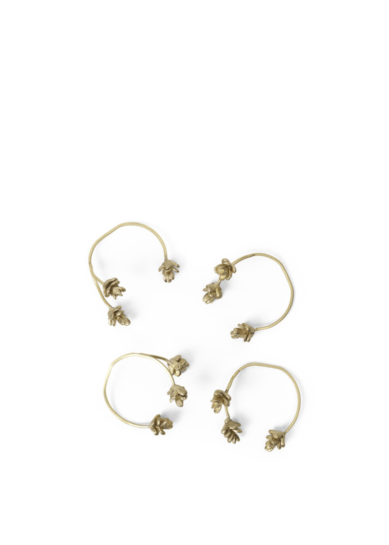 Ferm Forest napkin rings - set of 4 - Gold