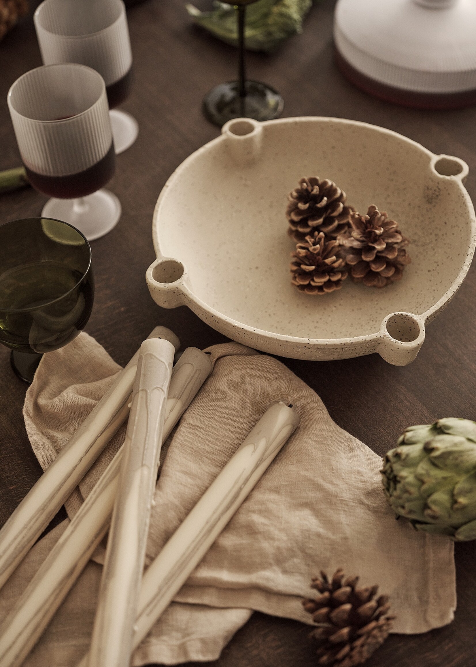 Ferm Dryp candle - grey