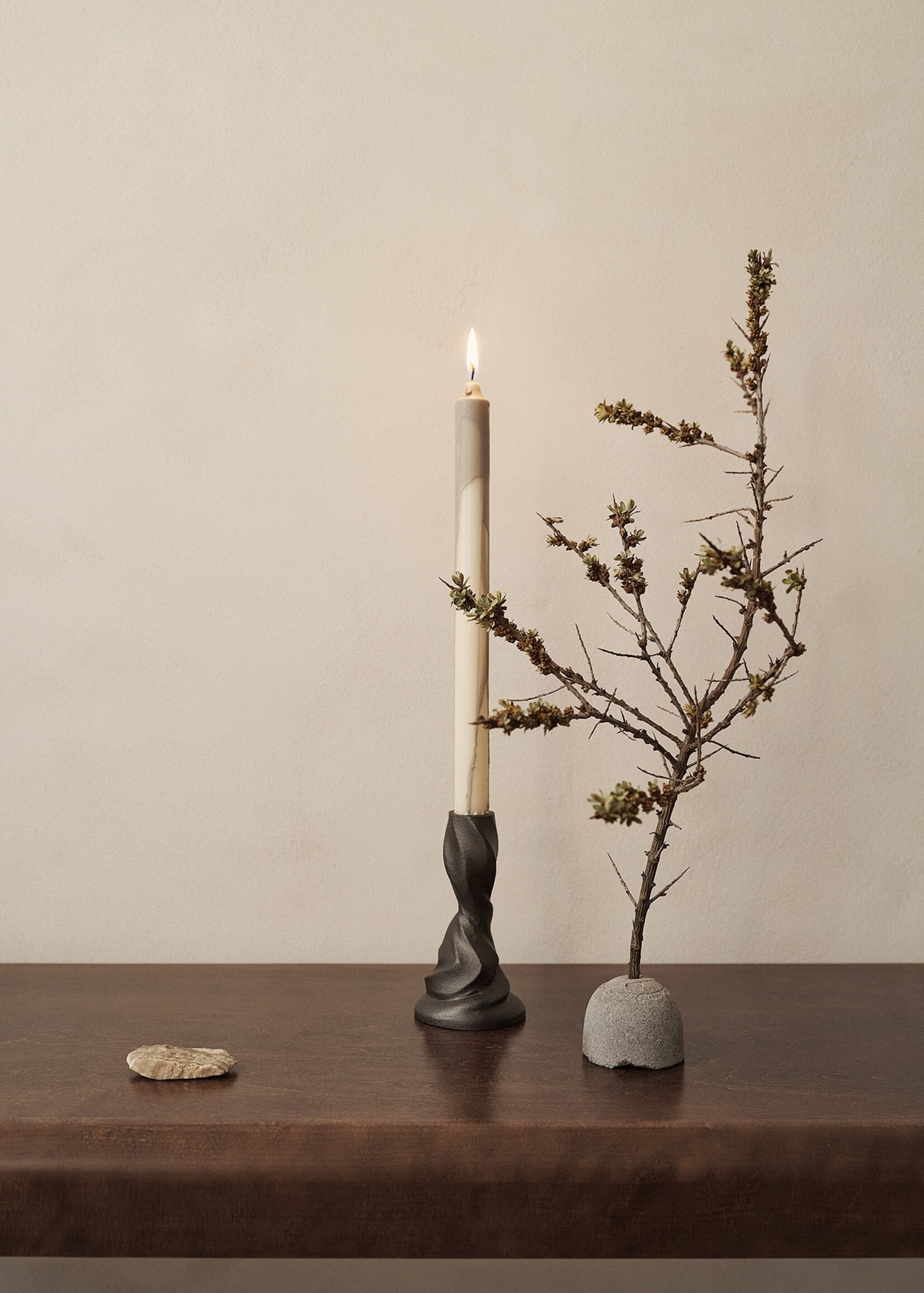 Ferm Dryp candle - grey